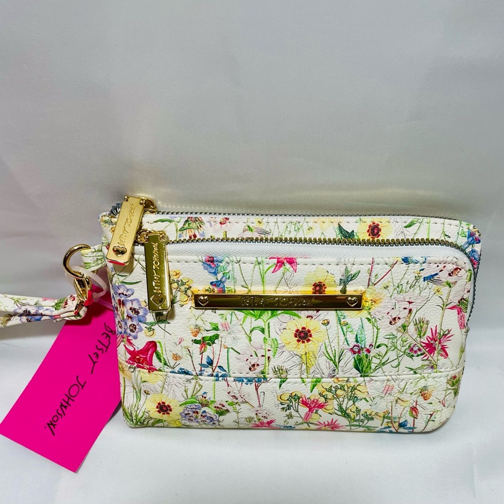 Betsey Johnson Floral Wristlet/Clutch, NWT - Picture 2 of 15